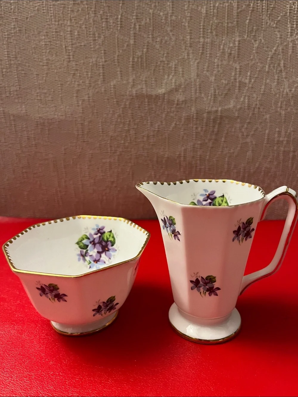 Royal Stafford Bone China Cream and Open Sugar Sweet Violets